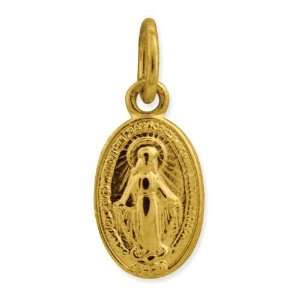  Miraculous Medal Charm in 14k Yellow Gold Jewelry