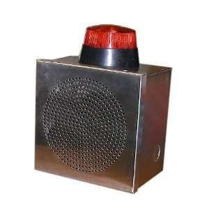   Siren in Stainless Steel Box With Red Strobe Light