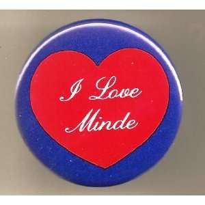  I Love Minde Pin/ Button/ Pinback/ Badge 