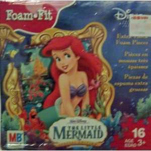   Mermaid Ariel 16 Piece Foam Fit Puzzle by Milton Bradley: Toys & Games