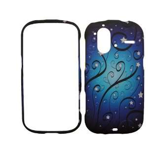  For Htc Amaze 4g Blue Star Swirls Cover Case Cell Phones 