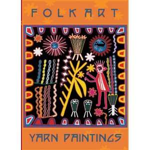  Pomegranate Folk Art Yarn Paintings Standard Boxed Note 
