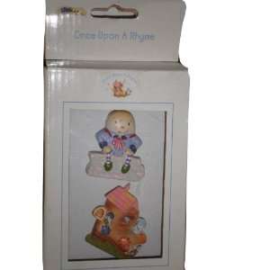   DRAWER KNOBS. ONE HUMPTY DUMPTY AND OLD WOMAN IN A SHOE. NEW IN BOX