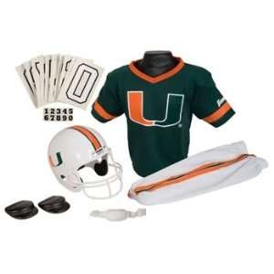  Miami Hurricanes Football Deluxe Uniform Set   Size Small 