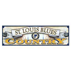  NHL St. Louis Blues 9 by 30 Wood Sign: Sports & Outdoors