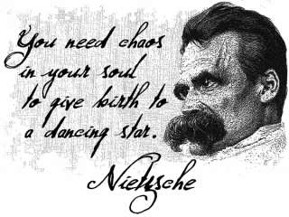 Friedrich Nietzsche Quote T Shirt Chaos Dancing Star  