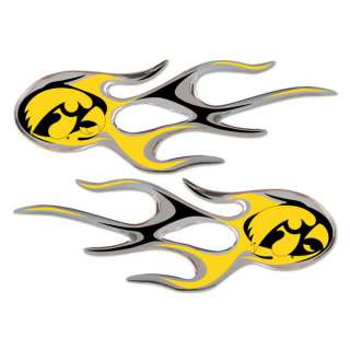 Iowa Hawkeyes Football Micro Flames Decal Emblem  