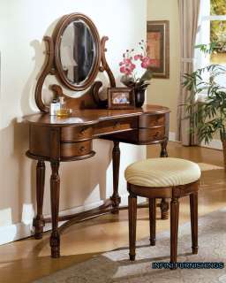 Ashton Vanity Set Bench Mirror Dresser Make up Table  