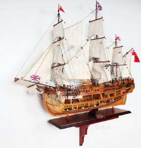Ship Model Display Wood Wall Mount Shelf Boat Sailboat  