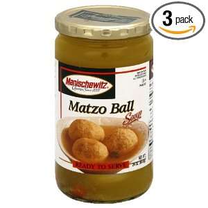 Manischewitz Matzo Ball Soup Jar, 24 Ounce (Pack of 3):  
