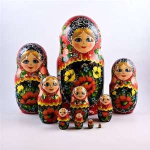   Matrena Russian Nesting Dolls, Matryoshka, Matreshka: Home & Kitchen