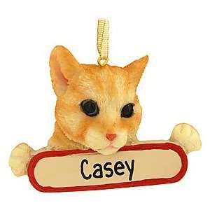  Personalized Tabby Cat Ornament: Home & Kitchen