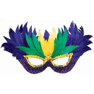  Lets Party By Amscan Mardi Gras   Masquerade Feather Mask 