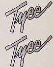 LUND TYEE 11 1/2 x 7 INCH BOAT DECALS (Pair) decal