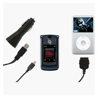  Motorola V3 + iPod Y Car Charger Cord Cell Phones & Accessories