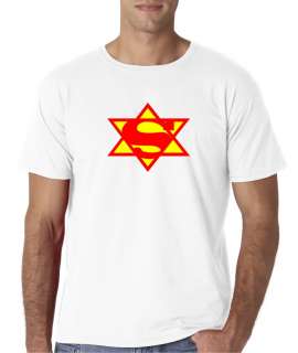 Mens SuperJew Super Jew Religion Jewish T Shirt Tee  