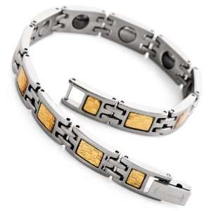   Stainless Steel Magnetic Hematite Beads Bracelet Bangle: Jewelry