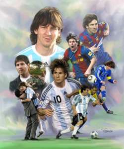 Lionel Messi  giclee print on canvas B 0576  