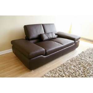 Luxury Dark Brown Leather 2 piece Sofa Set Interiors Furniture Stocked 