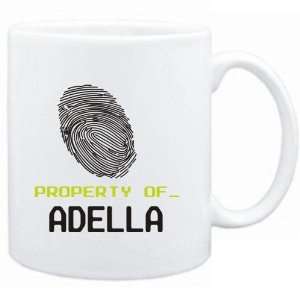  Mug White  Property of _ Adella   Fingerprint  Female 