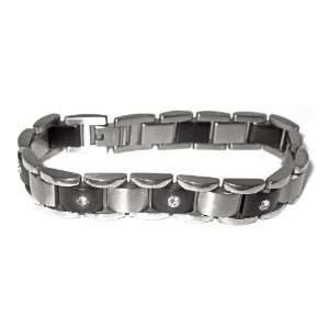   and Stainless Steel Crystal Link Bracelet Lux Jewelers Jewelry