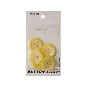  JHB Button Lady Buttons Yellow 3/4 5 pc (6 Pack) Pet 