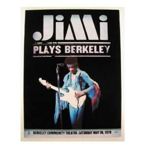  Jimi Hendrix Poster Black Velvet Plays Berkeley Jimmy 
