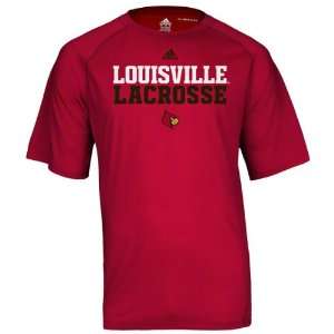  Louisville Cardinals Red adidas Official Lacrosse Practice 