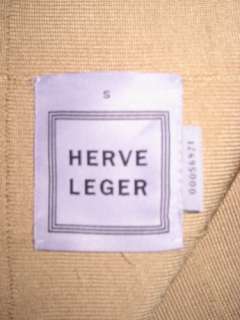  NEW WITH TAGS AUTHENTIC HERVE LEGER METALLIC GOLD SKIRT S XS  