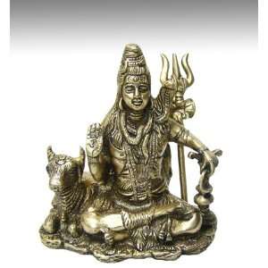 Lord Shiva Meditating 6H Solid Brass