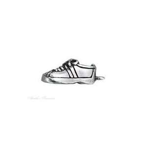  Sterling Silver 3D Joggers Track Running Shoe Charm 