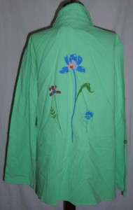   1X Plus Women Shirt Top Blouse Tunic Light Jacket Cotton Kaktus  