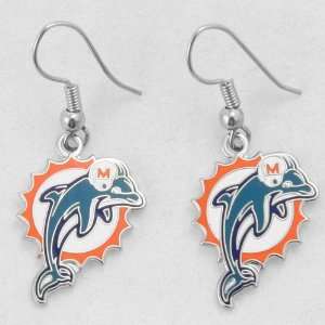  Miami Dolphins Logo Wire Earrings 