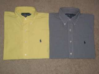 Mens Ralph Lauren Oxford Polo Shirt, Lot of 4 (Medium) Sleeves 32/33 