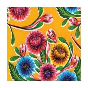  Oilcloth 47/48 Wide 12 Yard Roll Bloom/Yellow Kitchen 