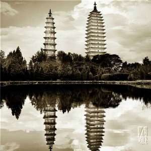  joSon   Three Pagodas of Chongsheng Artaissance Canvas 