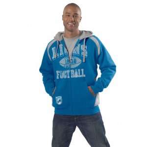  Detroit Lions Full Zip Fleece Hooded Sweatshirt Sports 