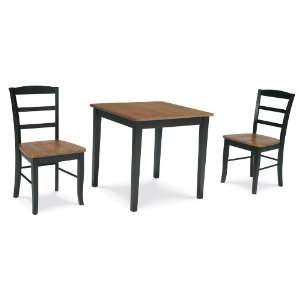   with 2 Madrid Ladderback Chairs in Black / Cherry   K57 3030 C57P 2