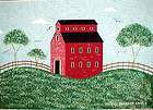 Warren Kimble Country Red Barn Tapestry Fabric Panel