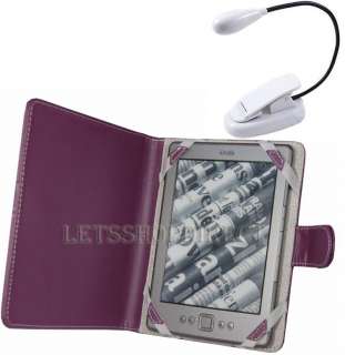 FOR NEWEST  KINDLE 4 4TH GEN PURPLE LEATHER POUCH CASE COVER BAG 