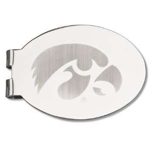   Hawkeyes Silver Plated Laser Engraved Money Clip: Sports & Outdoors
