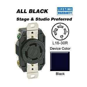  Leviton 2730 B L16 30R Locking Flush Receptacle   Black 