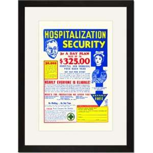   Framed/Matted Print 17x23, Hospitalization Security