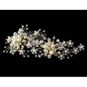  Swarovski Crystal & Freshwater Pearl Bridal Comb Jewelry