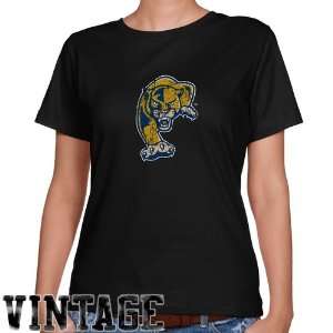 Florida International Golden Panthers Ladies Black Distressed Logo 
