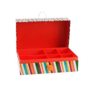   Match Printed Design Jewelry Box, Red Cheetah/Stripes: Everything Else