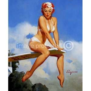   Elvgren Vintage Pinup Girl Poster   11 x 17 Inch Poster: Home