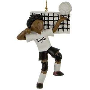 Personalized Ethnic Volleyball   Male Christmas Ornament:  