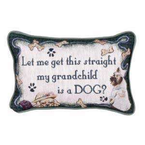  My Grandchild Is A Dog Tapestry Pillow: Pet Supplies