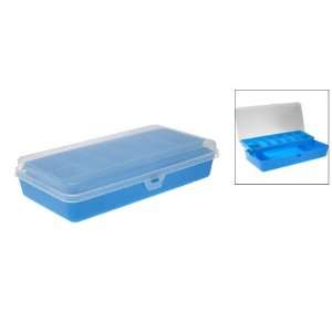   Compartments Plastic Blue Clear Fishing Tackle Box: Sports & Outdoors